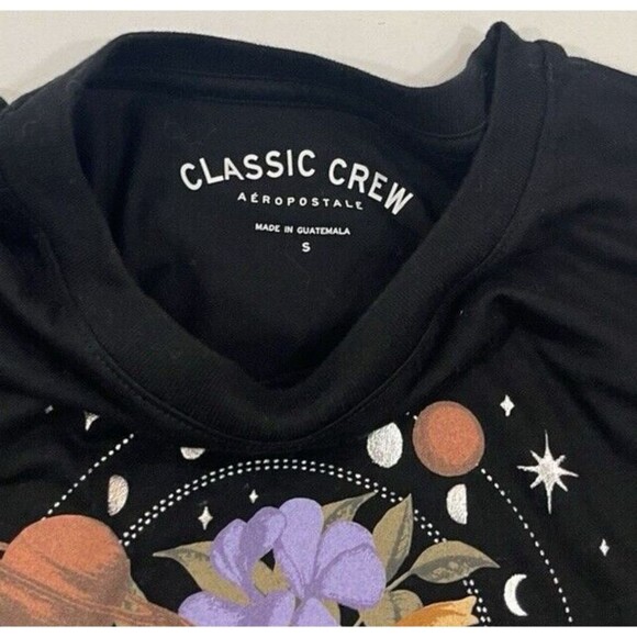 Aeropostale Womens Classic Crew Tee Cosmic Dreamer NWT Size‎ Small Black - Picture 4 of 4